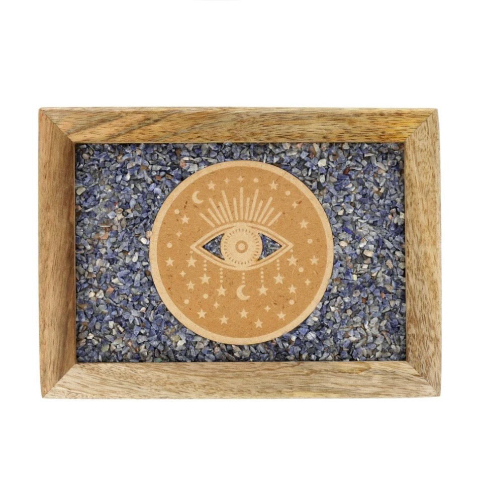 Scatola portagioie e Tarocchi in legno Occhio di Nazar - Sodalite | Scopri su Clorophilla Shop