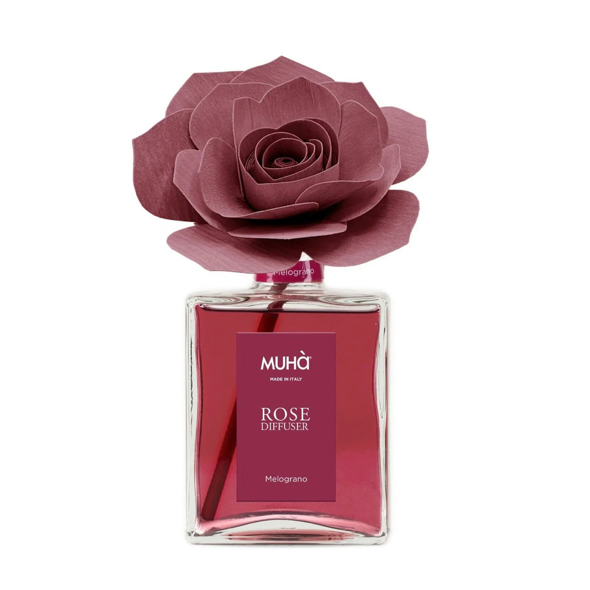MUHÀ Rose Diffuser Profumatore ambiente con rosa - Melograno | Scopri su Clorophilla Shop