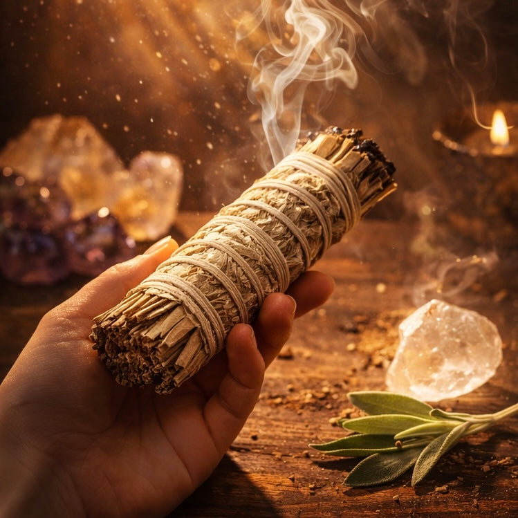 SMUDGE SALVIA BIANCA CALIFORNIANA - Purificazione energetica e pulizia profonda | Scopri su Clorophilla Shop