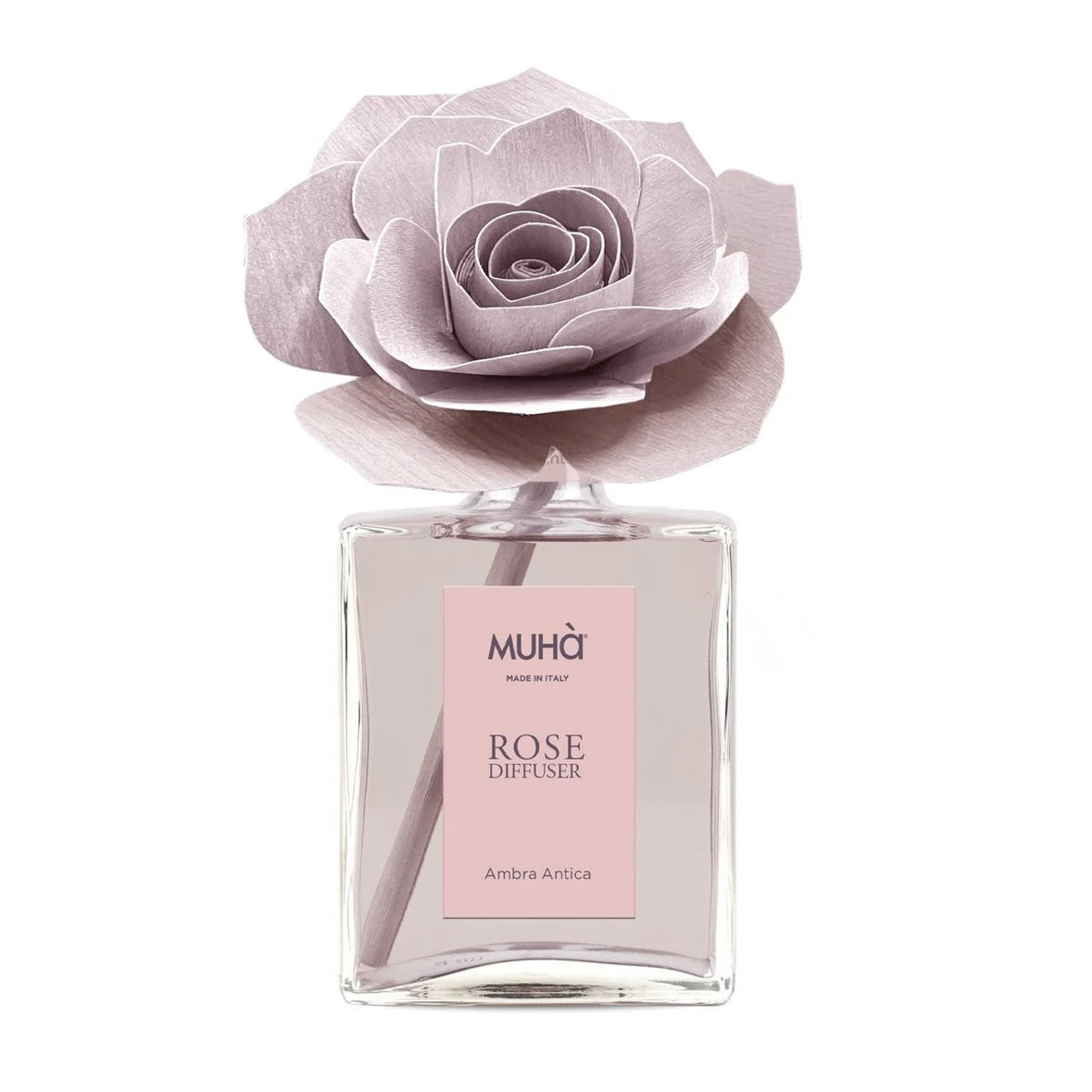MUHÀ Rose Diffuser Profumatore ambiente con rosa - Ambra antica | Scopri su Clorophilla Shop