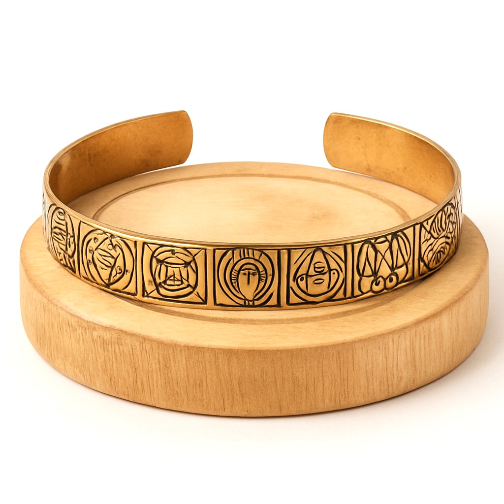 BRACCIALE TIBETANO IN RAME - 8 simboli buon auspicio | Scopri su Clorophilla Shop