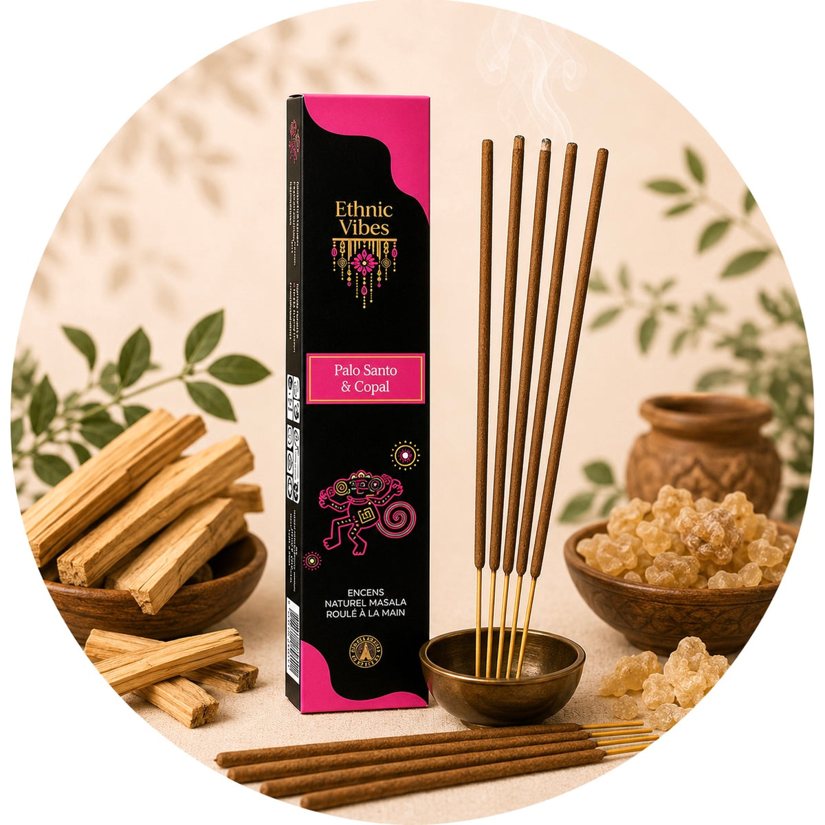 ETHNIC VIBES INCENSO IN BASTONCINI - Palo Santo e Copale | Scopri su Clorophilla Shop