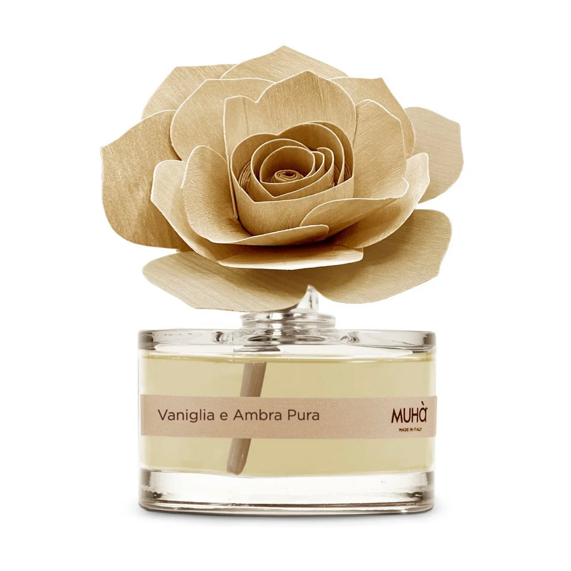 MUHÀ Rose Diffuser Profumatore ambiente con rosa - Vaniglia e Ambra pura | Scopri su Clorophilla Shop