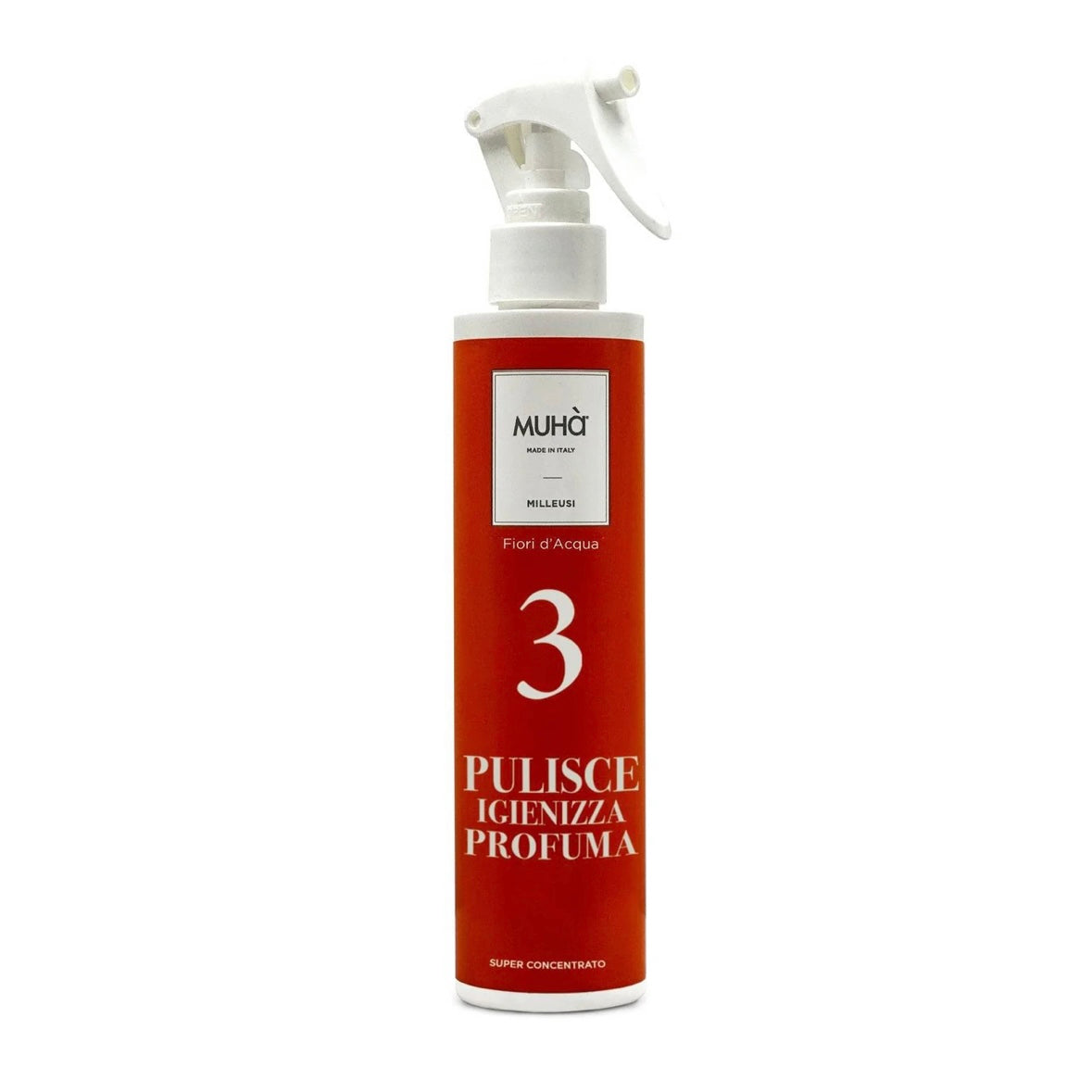 MUHÀ Spray Multiuso Pulisce, Igienizza e Profuma - Fiori d'acqua | Scopri su Clorophilla Shop