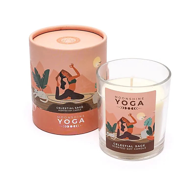 Moonshine Yoga candela in cera di soia - Celestial Sage | Scopri su Clorophilla Shop