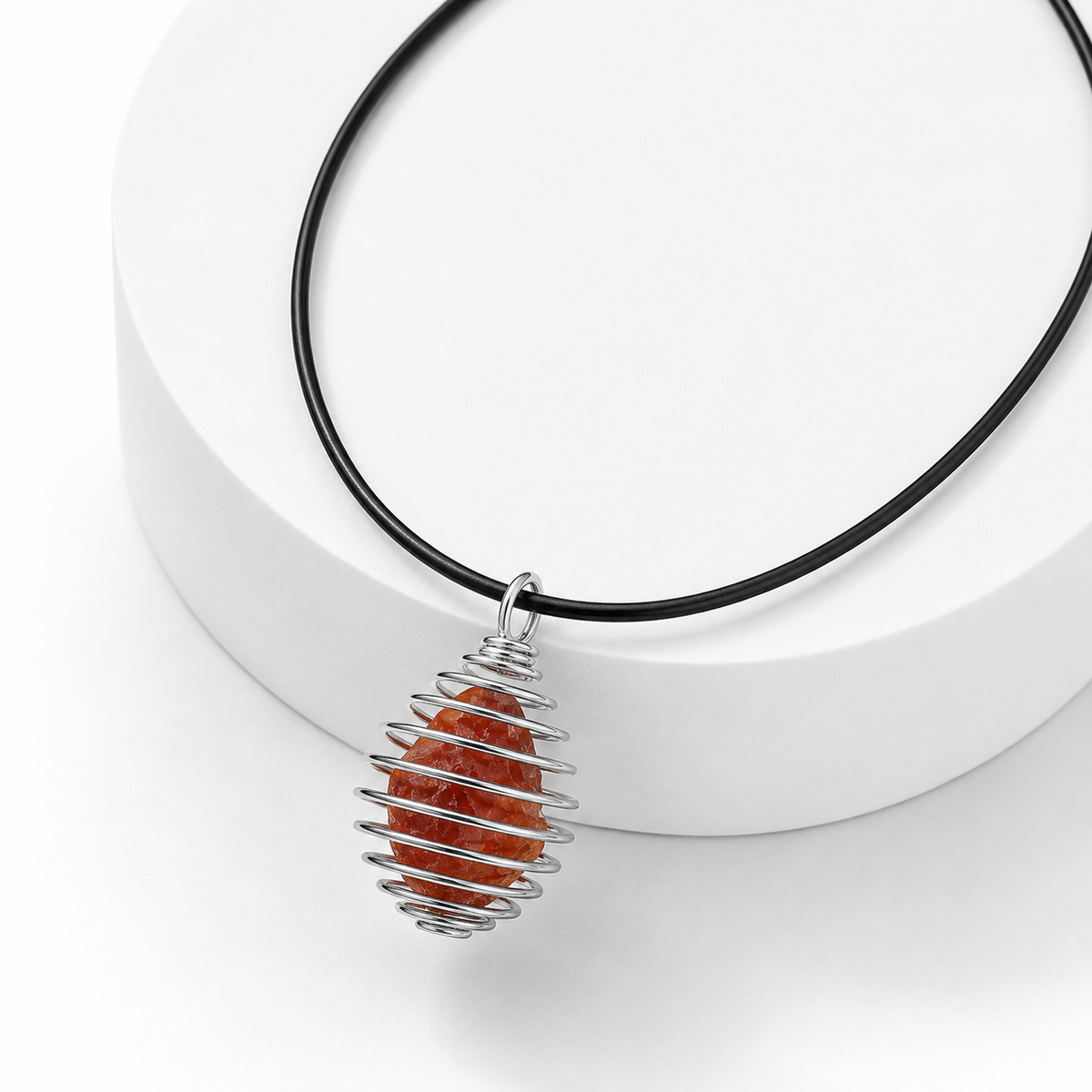 COLLANA GABBIETTA CON CORNIOLA - Coraggio e decisione | Scopri su Clorophilla Shop