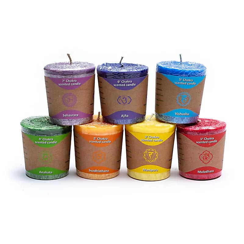 Set Candele votive 7 Chakra - confezione regalo | Scopri su Clorophilla Shop