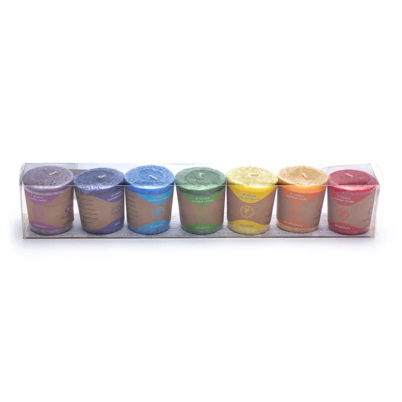 Set Candele votive 7 Chakra - confezione regalo | Scopri su Clorophilla Shop