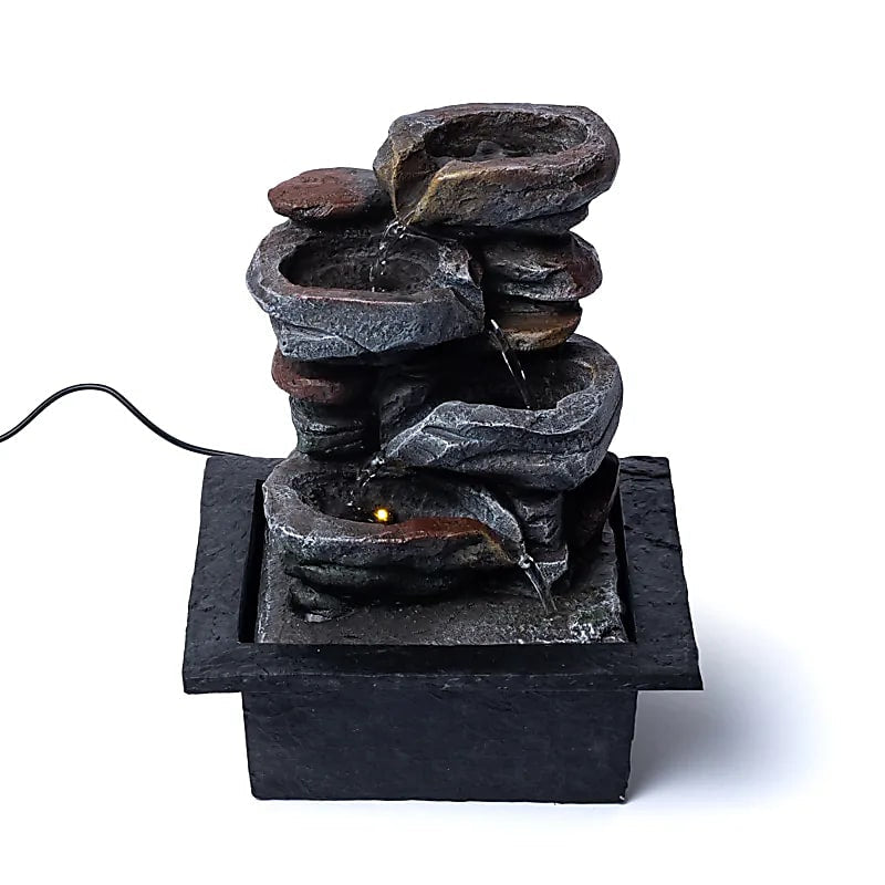 FONTANA D'ACQUA ZEN GRANDE ROCCIA - Luce led integrata | Scopri su Clorophilla Shop