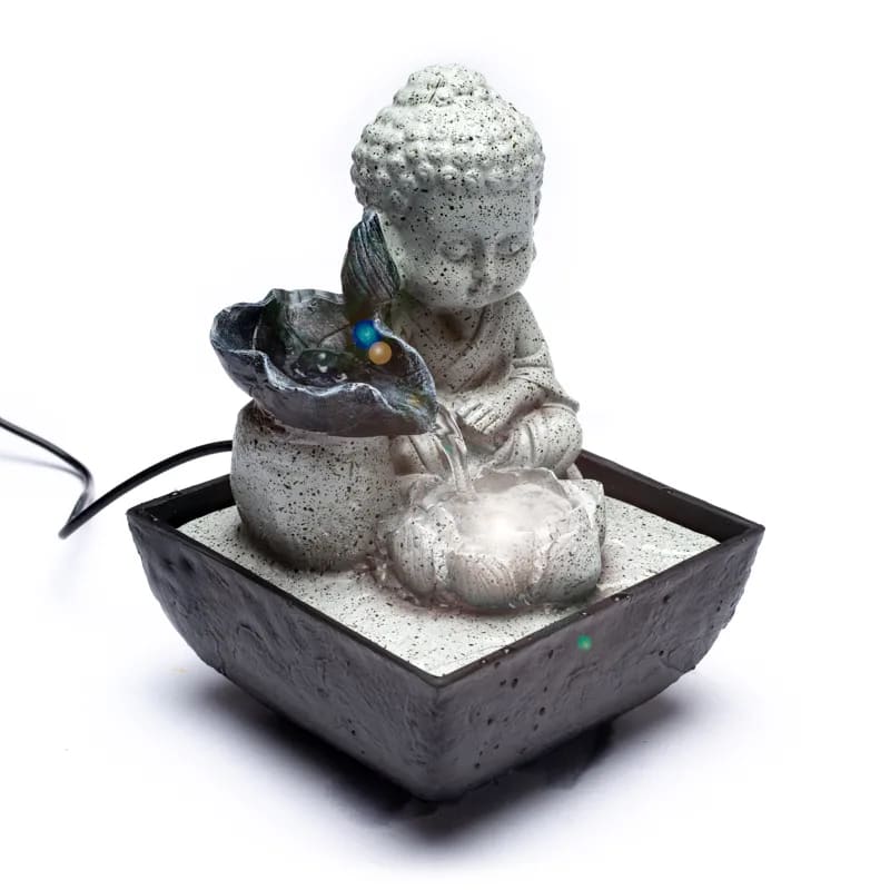 FONTANA D'ACQUA ZEN BUDDHA PICCOLO - Luce led integrata | Scopri su Clorophilla Shop