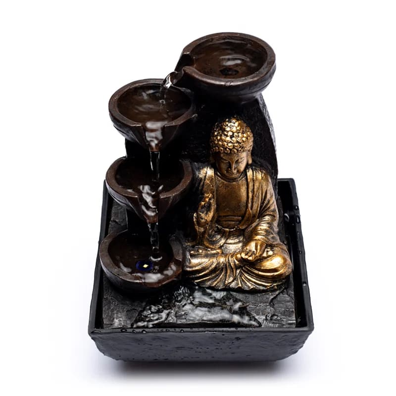 FONTANA D'ACQUA ZEN BUDDHA DELLA COMPASSIONE - Luce led integrata | Scopri su Clorophilla Shop