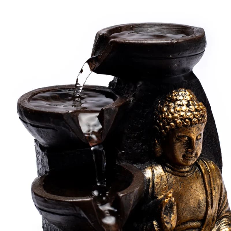 FONTANA D'ACQUA ZEN BUDDHA DELLA COMPASSIONE - Luce led integrata | Scopri su Clorophilla Shop