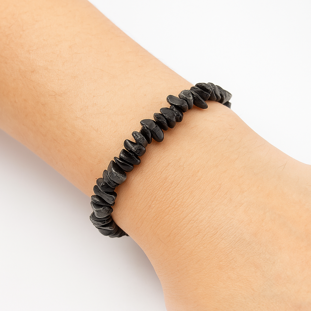 BRACCIALE SCAGLIE TORMALINA NERA - Protezione energie negative | Scopri su Clorophilla Shop