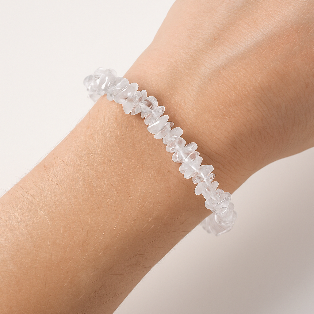 BRACCIALE SCAGLIE IN CRISTALLO DI ROCCA - Chiarezza mentale ed equilibrio | Scopri su Clorophilla Shop