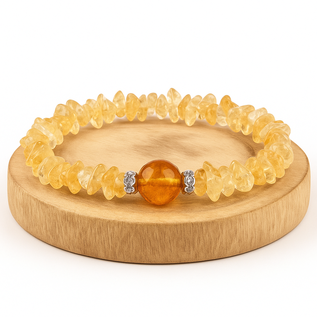 BRACCIALE SCAGLIE IN CITRINO - Abbondanza e prosperità | Scopri su Clorophilla Shop