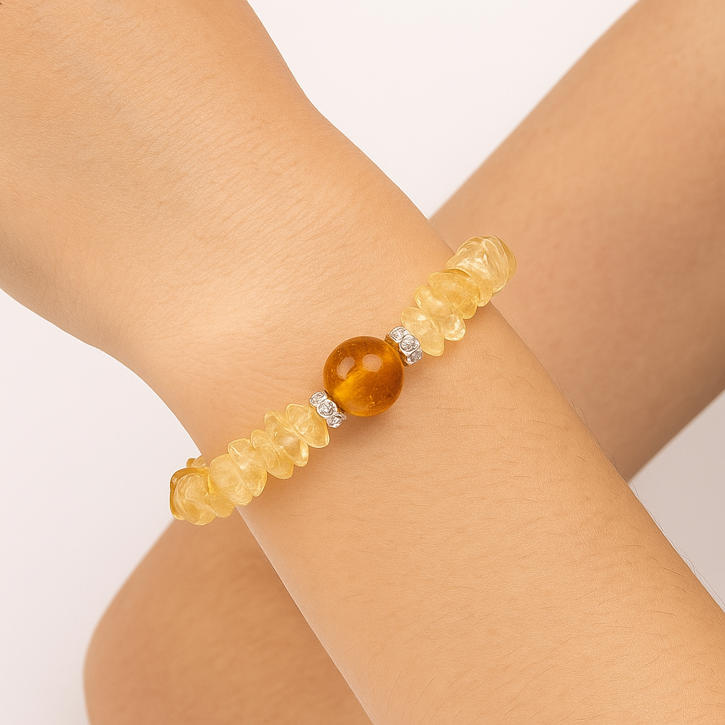 BRACCIALE SCAGLIE IN CITRINO - Abbondanza e prosperità | Scopri su Clorophilla Shop