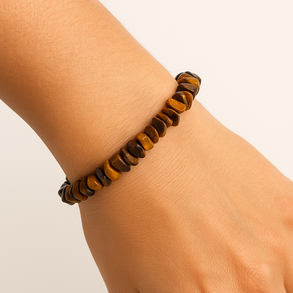 BRACCIALE SCAGLIE IN OCCHIO DI TIGRE - Coraggio, forza e protezione | Scopri su Clorophilla Shop
