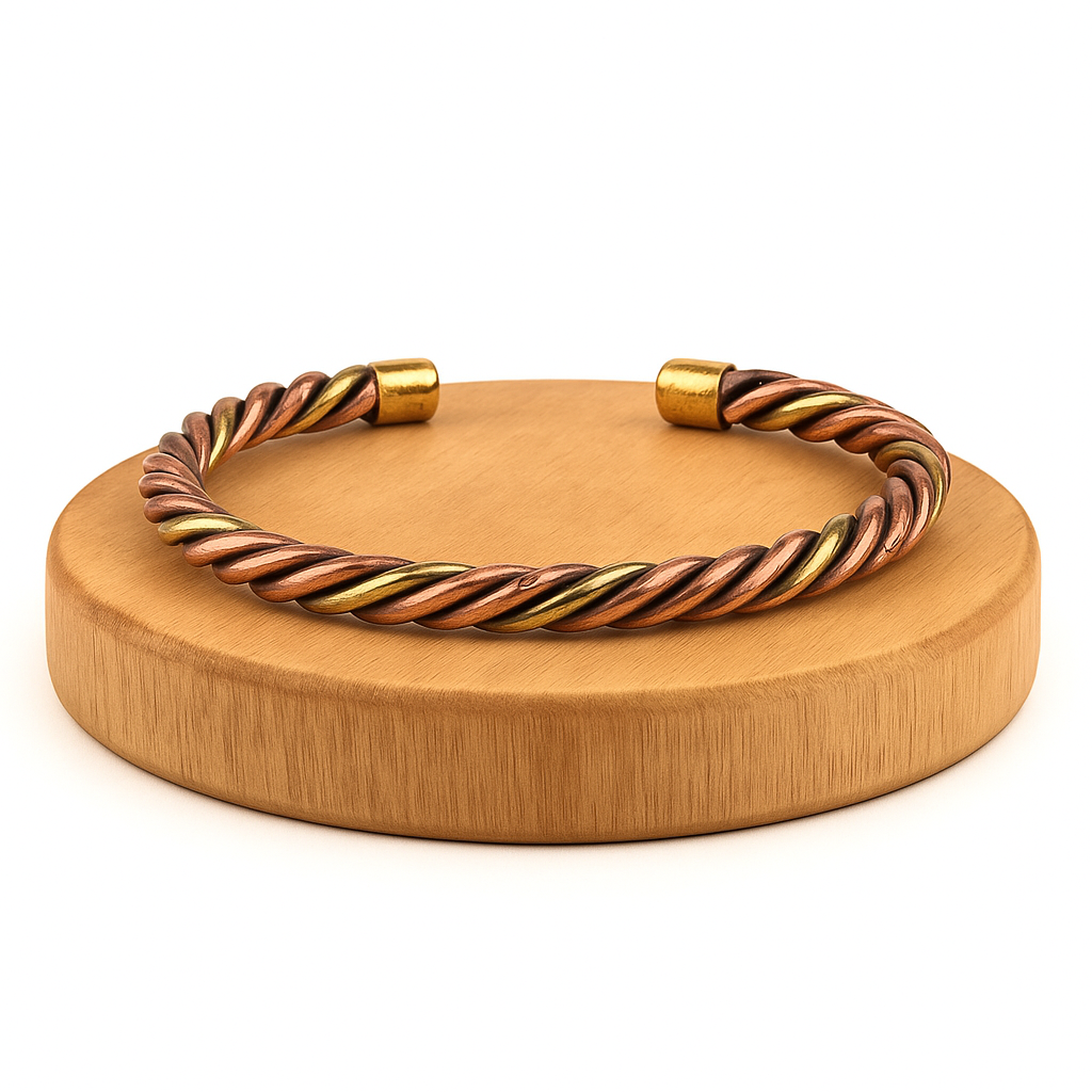 BRACCIALE INTRECCIATO IN RAME E OTTONE - Vitalità e resistenza fisica | Scopri su Clorophilla Shop