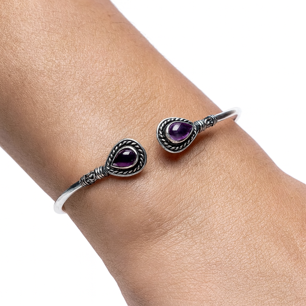 BRACCIALE CON AMETISTA - Calma e rilassamento | Scopri su Clorophilla Shop