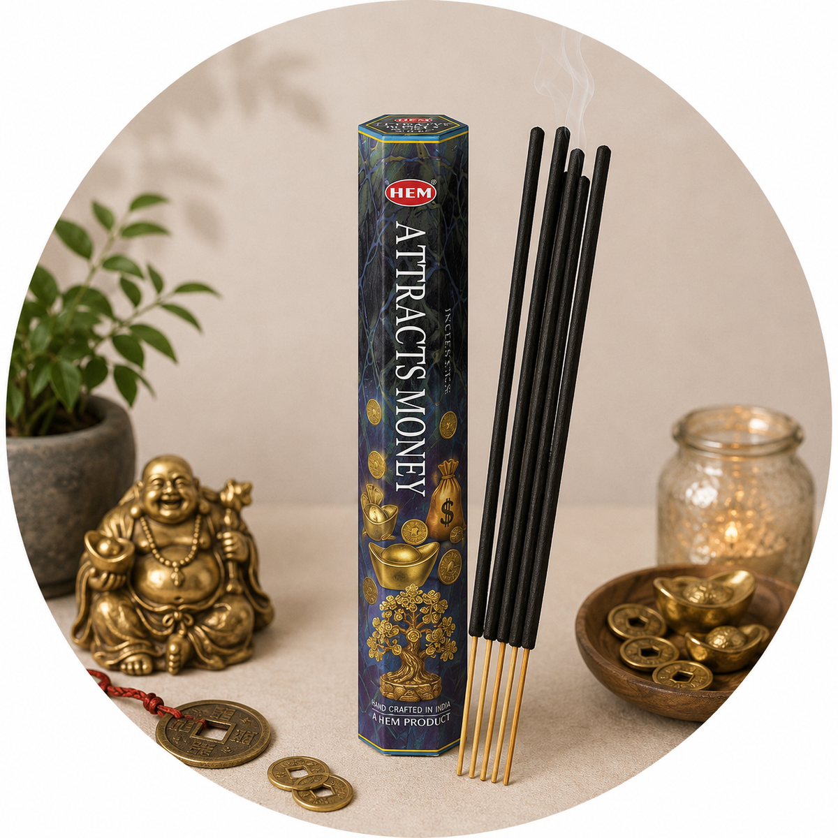 HEM INCENSO IN BASTONCINI - Attracts Money | Scopri su Clorophilla Shop