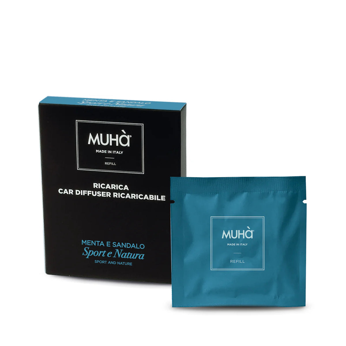 MUHÀ Ricarica auto Menta e Sandalo - Refill car diffuser | Scopri su Clorophilla Shop
