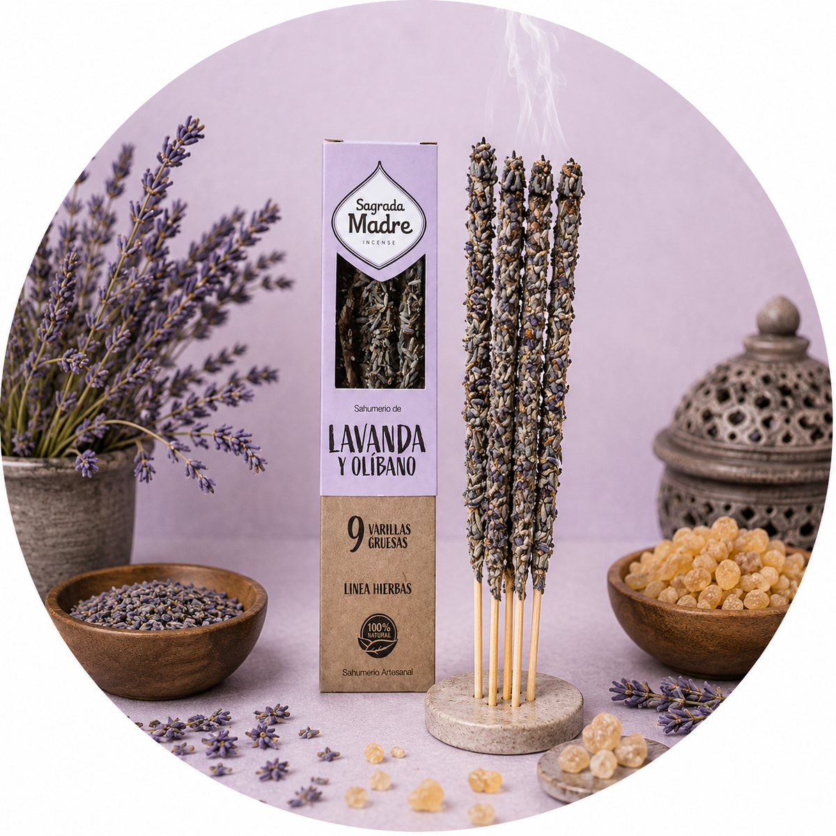 SAGRADA MADRE INCENSO BOTANICO - Lavanda e Olibano | Scopri su Clorophilla Shop