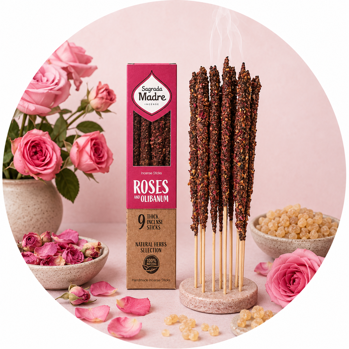 SAGRADA MADRE INCENSO BOTANICO - Rosa e Olibano | Scopri su Clorophilla Shop