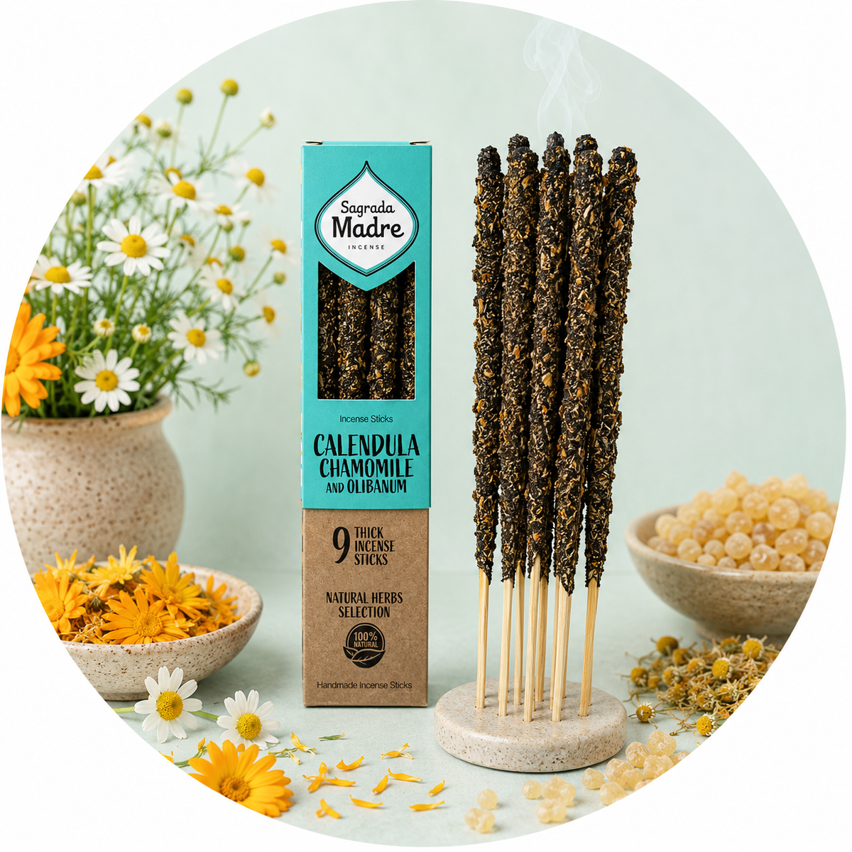 SAGRADA MADRE INCENSO BOTANICO - Calendula, camomilla e olibano | Scopri su Clorophilla Shop