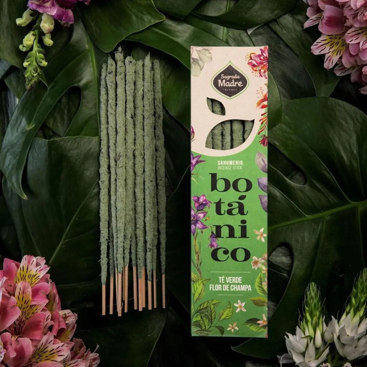 SAGRADA MADRE INCENSO LINEA BOTANICO FLOREALE - Tè verde e fiori di Champa | Scopri su Clorophilla Shop