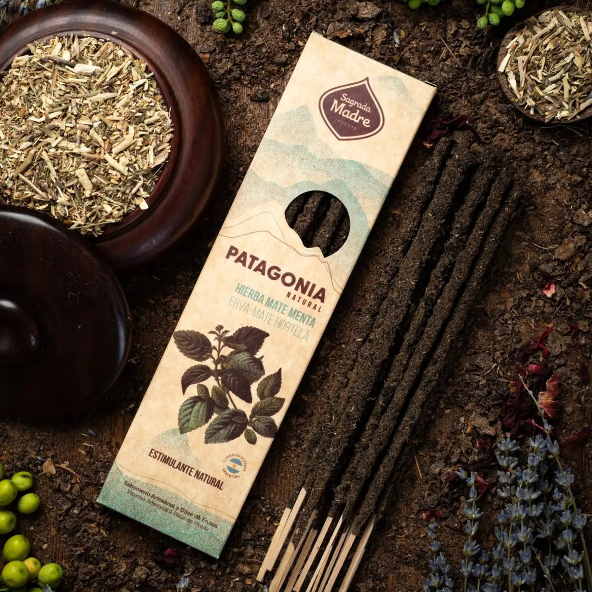 SAGRADA MADRE INCENSO LINEA PATAGONIA - Yerba mate e menta | Scopri su Clorophilla Shop