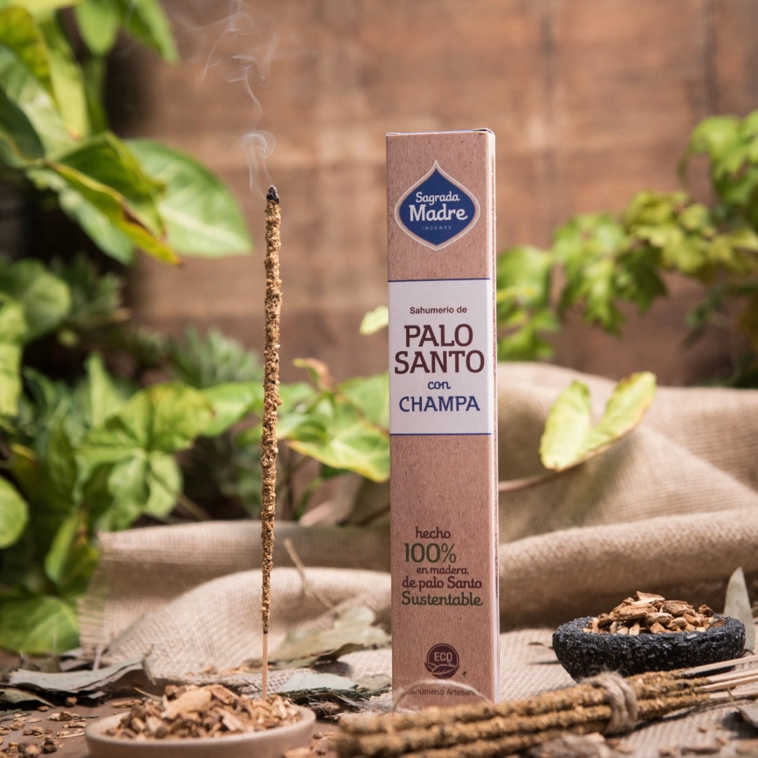 SAGRADA MADRE INCENSO LINEA PALO SANTO - Palo santo e Nag champa | Scopri su Clorophilla Shop