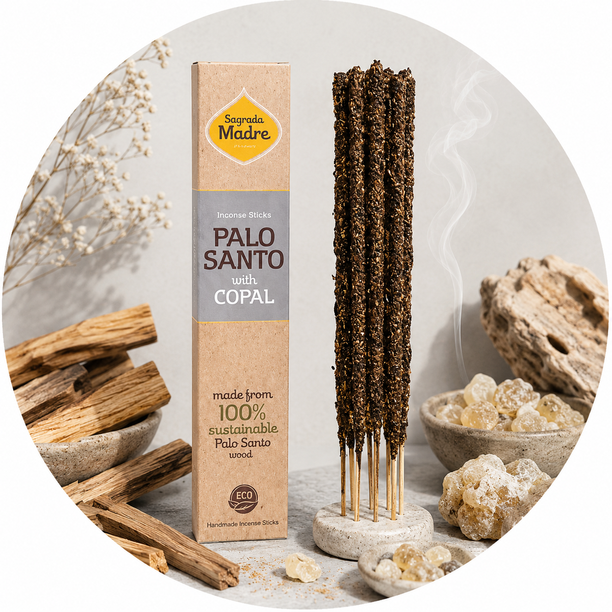 SAGRADA MADRE INCENSO LINEA PALO SANTO - Palo santo e Copale | Scopri su Clorophilla Shop