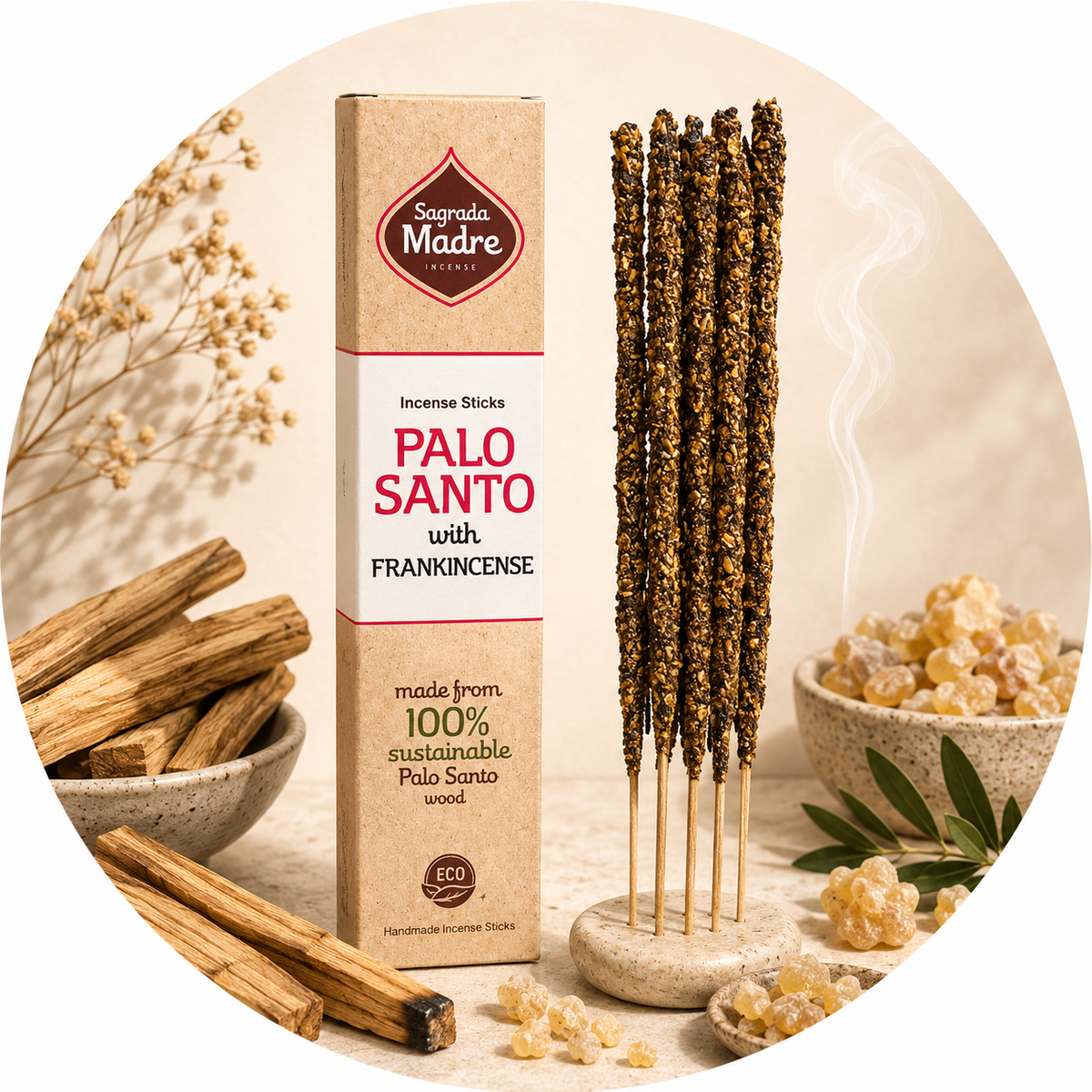 SAGRADA MADRE INCENSO LINEA PALO SANTO - Palo santo e Frankincense | Scopri su Clorophilla Shop