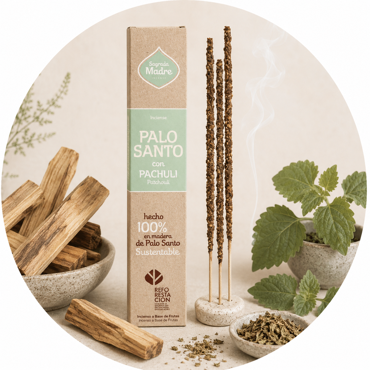SAGRADA MADRE INCENSO LINEA PALO SANTO - Palo santo e Patchouli | Scopri su Clorophilla Shop