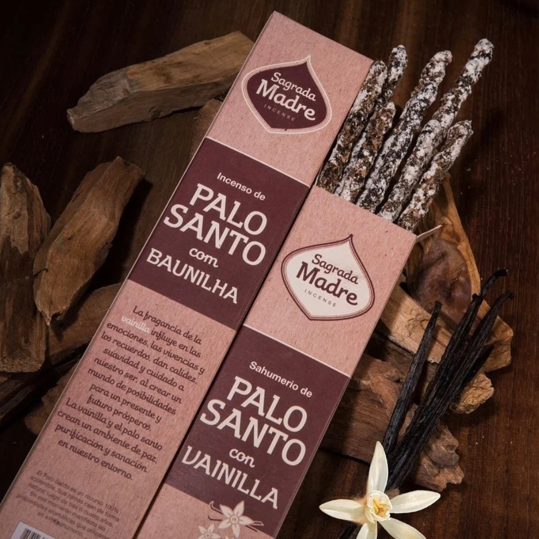 SAGRADA MADRE INCENSO LINEA PALO SANTO - Palo santo e Vaniglia | Scopri su Clorophilla Shop