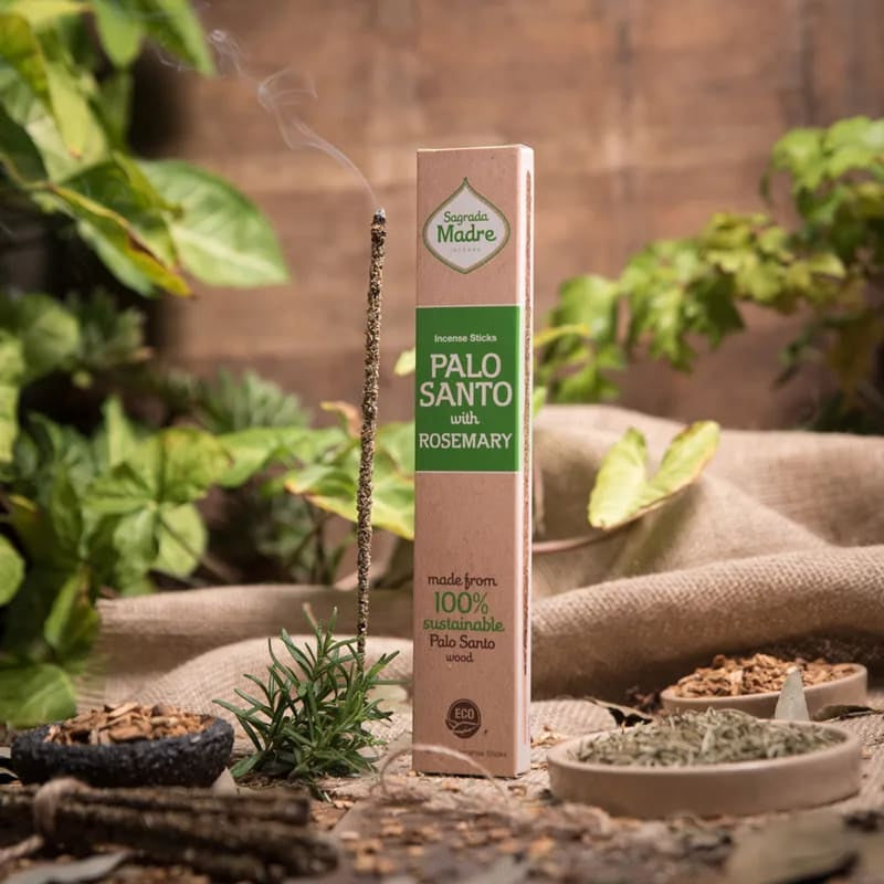 SAGRADA MADRE INCENSO LINEA PALO SANTO - Palo santo e Rosmarino | Scopri su Clorophilla Shop