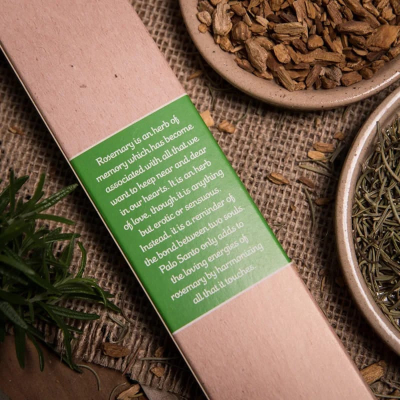SAGRADA MADRE INCENSO LINEA PALO SANTO - Palo santo e Rosmarino | Scopri su Clorophilla Shop