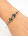 BRACCIALE RIGIDO CON LABRADORITE - Protezione e trasformazione | Scopri su Clorophilla Shop