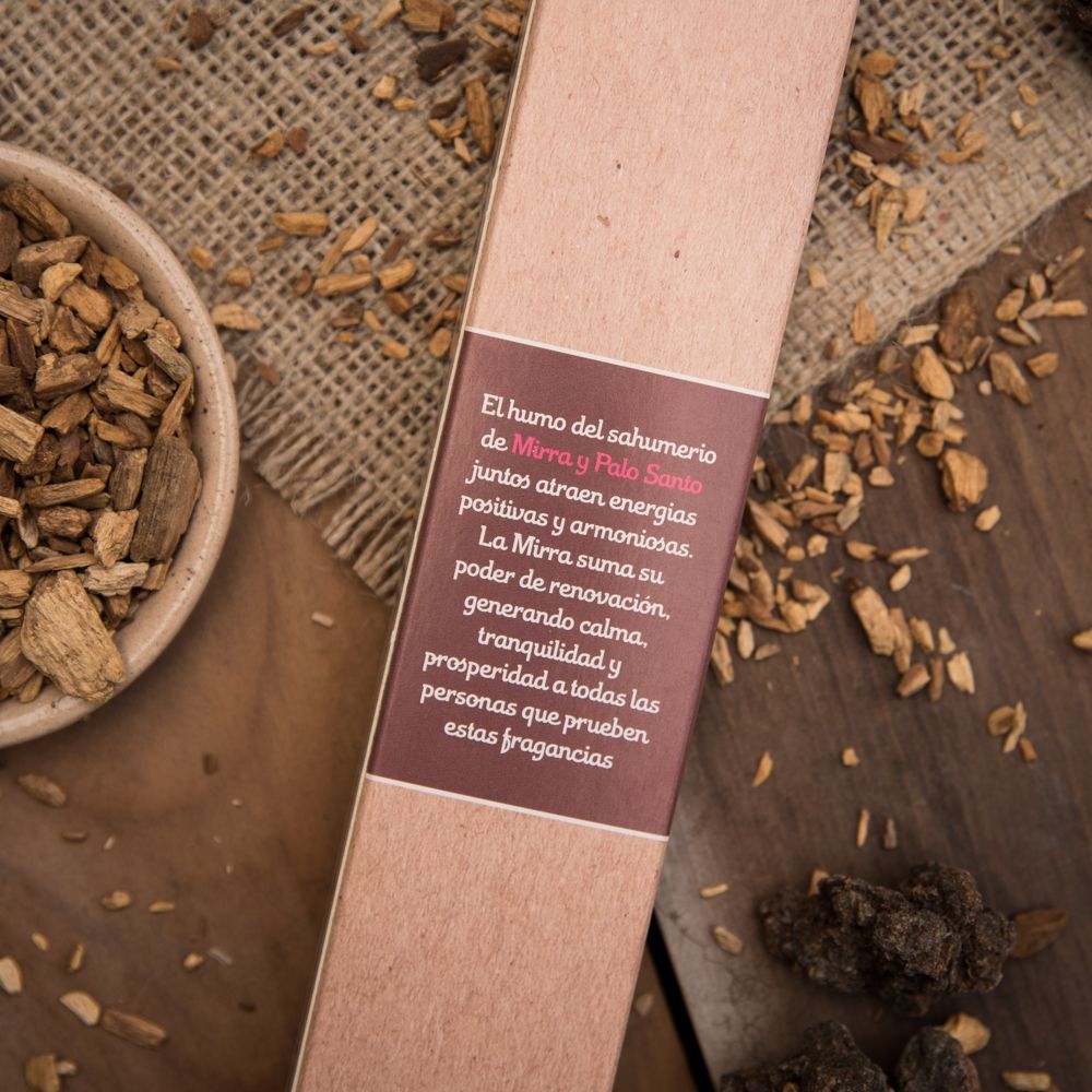 SAGRADA MADRE INCENSO LINEA PALO SANTO - Palo santo e Mirra | Scopri su Clorophilla Shop