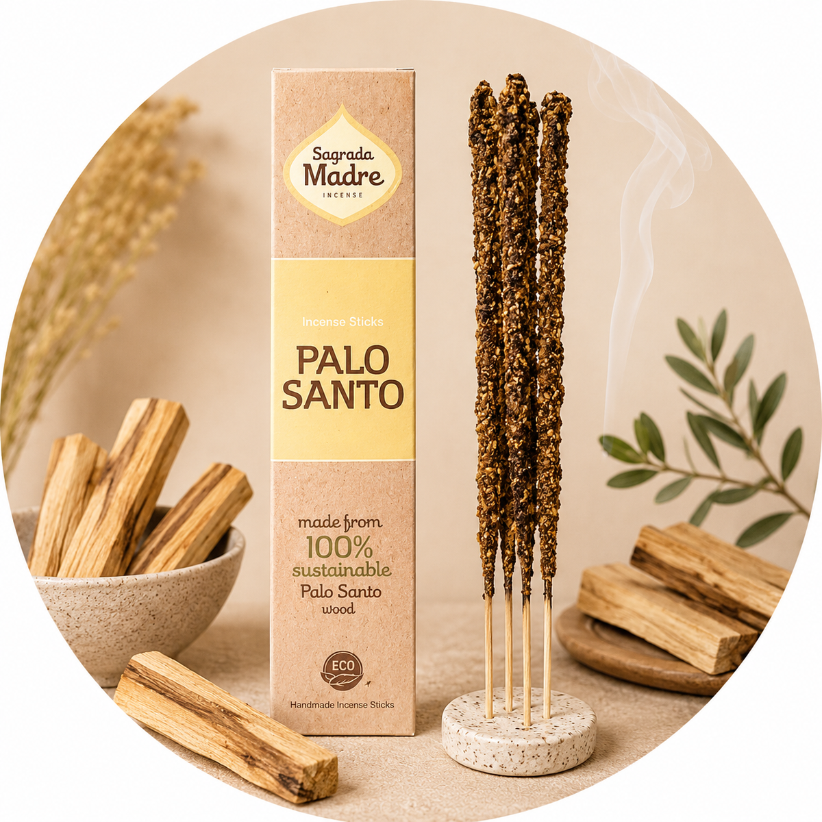 SAGRADA MADRE INCENSO LINEA PALO SANTO - Palo Santo puro | Scopri su Clorophilla Shop