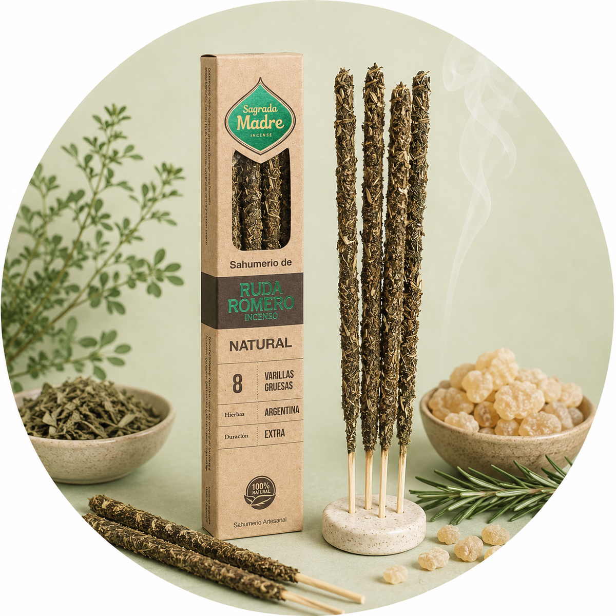 SAGRADA MADRE INCENSO NATURALE - Ruda, Rosmarino e Frankincense | Scopri su Clorophilla Shop