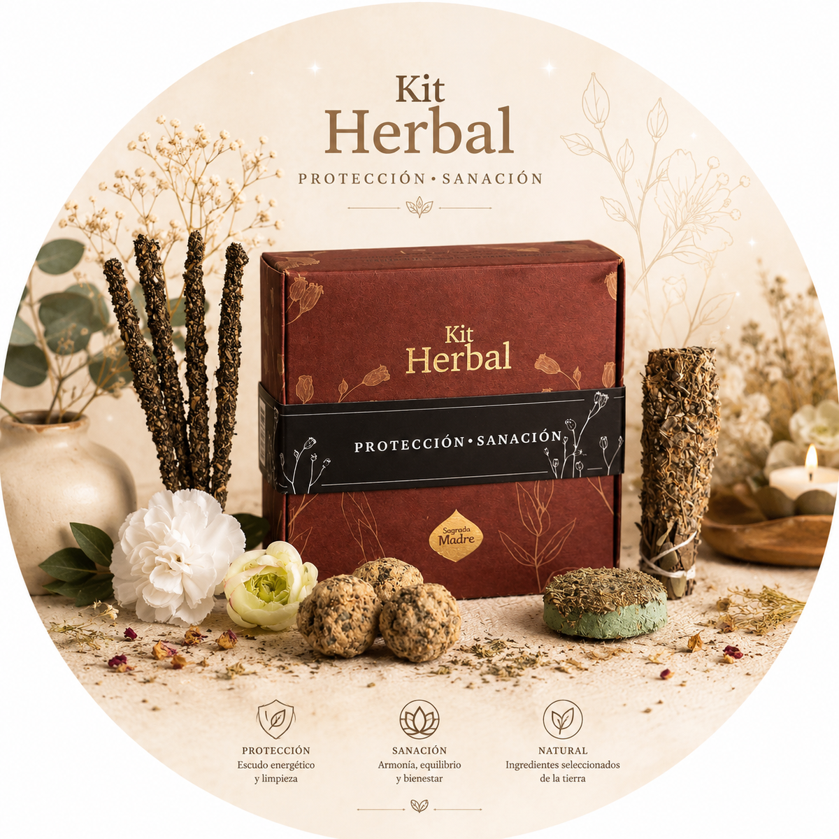 SAGRADA MADRE KIT INCENSO HERBAL - Protezione e Guarigione | Scopri su Clorophilla Shop