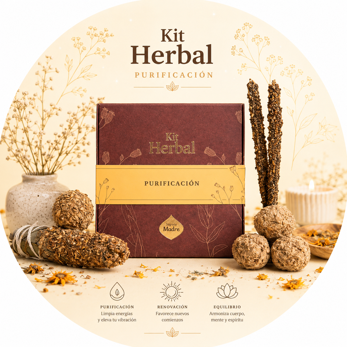 SAGRADA MADRE KIT INCENSO HERBAL - Purificazione | Scopri su Clorophilla Shop