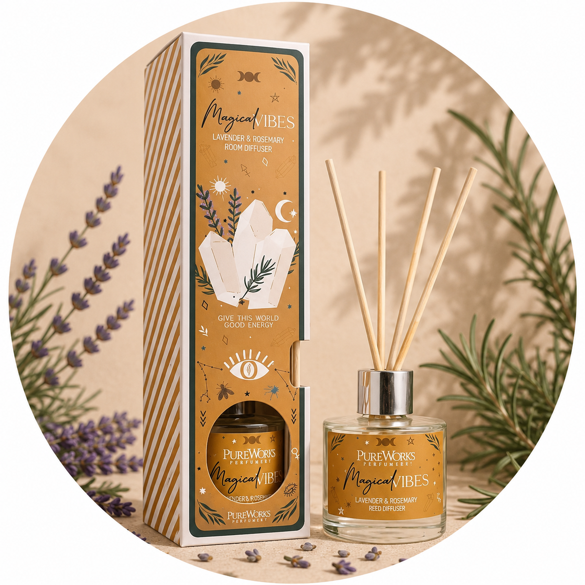 CELESTIAL MAGIC DIFFUSORE AMBIENTE CON BASTONCINI - Vibrazioni magiche | Scopri su Clorophilla Shop