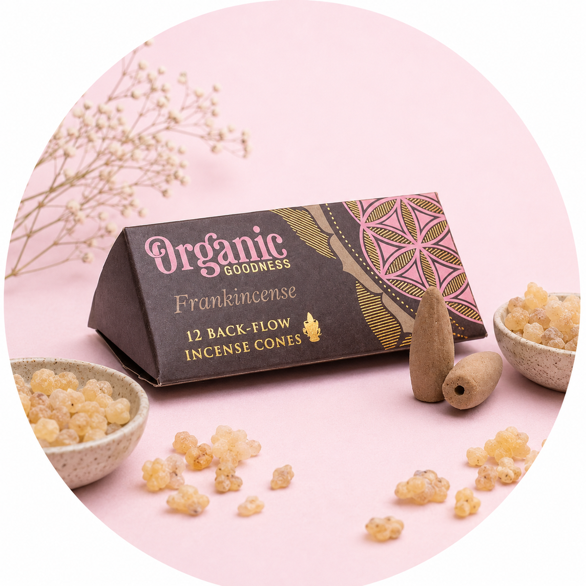 ORGANIC GOODNESS CONI DI INCENSO A CASCATA - Frankincense (Olibano) | Scopri su Clorophilla Shop