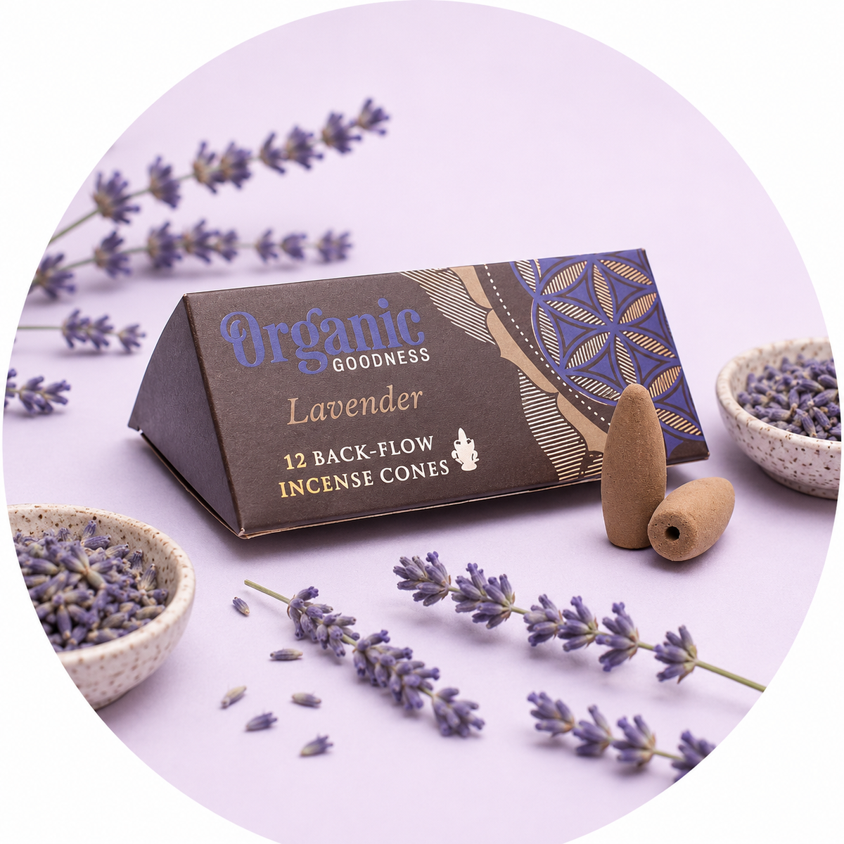 ORGANIC GOODNESS CONI DI INCENSO A CASCATA - Lavanda | Scopri su Clorophilla Shop