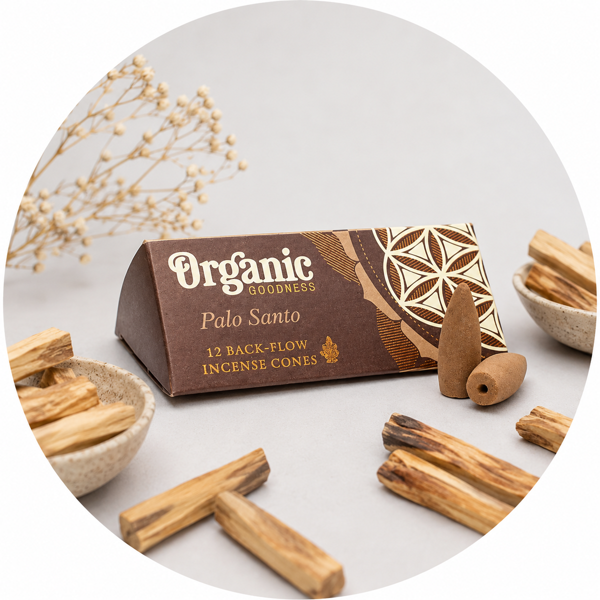 ORGANIC GOODNESS CONI DI INCENSO A CASCATA - Palo santo | Scopri su Clorophilla Shop