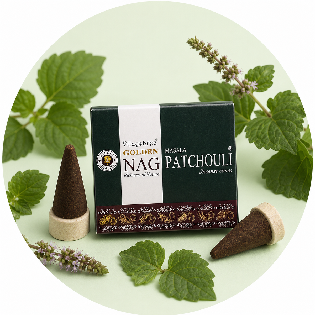 VIJAYSHREE CONI DI INCENSO - Patchouli | Scopri su Clorophilla Shop