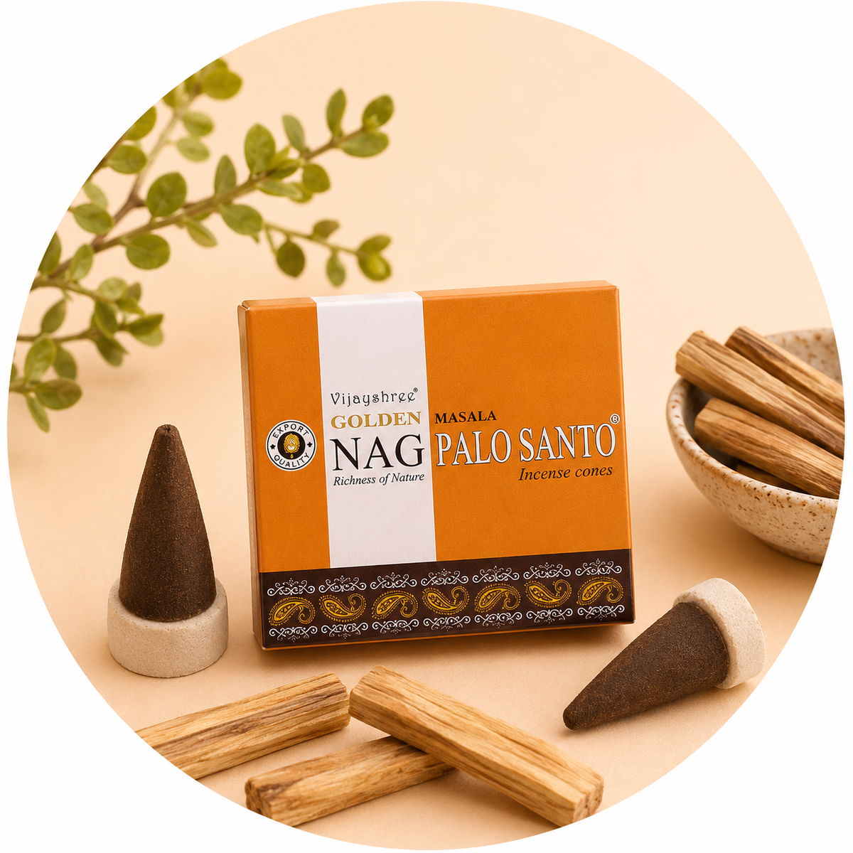 VIJAYSHREE CONI DI INCENSO - Palo santo | Scopri su Clorophilla Shop