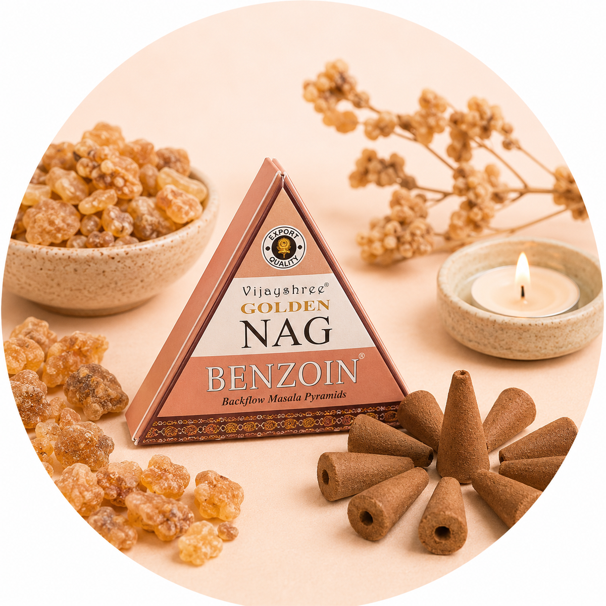 VIJAYSHREE CONI DI INCENSO A CASCATA - Benzoino | Scopri su Clorophilla Shop